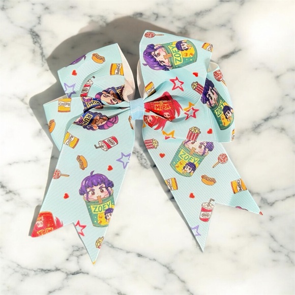 Colorful kpop demon hunters bows Cartoon Print Hair Bows - Picture 7 of 7